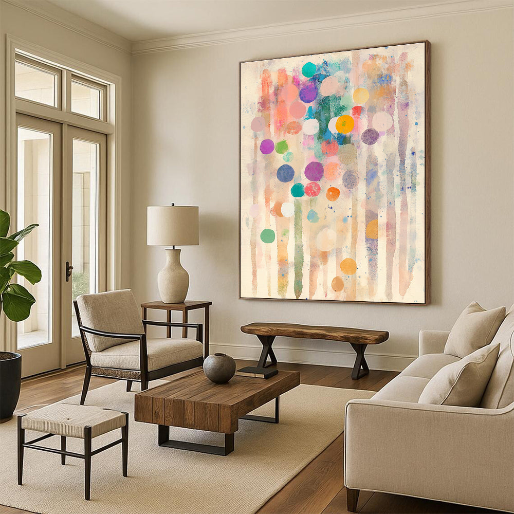 Colorful Dot Abstract Cheerful Abstract Painting GAB0367
