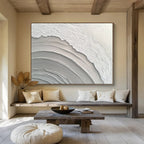Gray & White Textured Waves  Monochrome Movement ABS043
