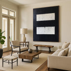 Minimalist - Striped Abstract Painting with Monochromatic Palette WINK876