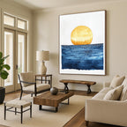 Sun and Sparkling Sea Abstract Painting for Nautical - Inspired Living Rooms GAB0991