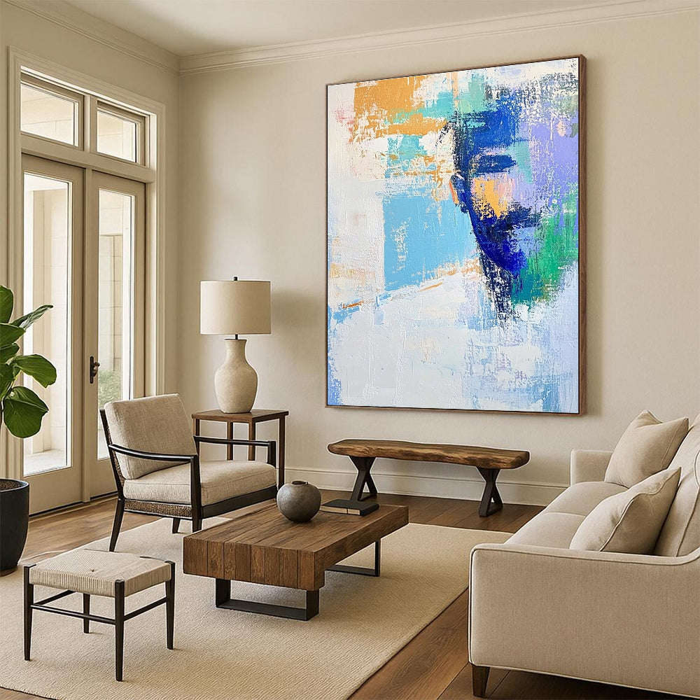 Colorful Portrait Abstract Painting with Expressive Hues WINK570