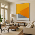 Figure on Stairs Conceptual Abstract Painting GAB0308