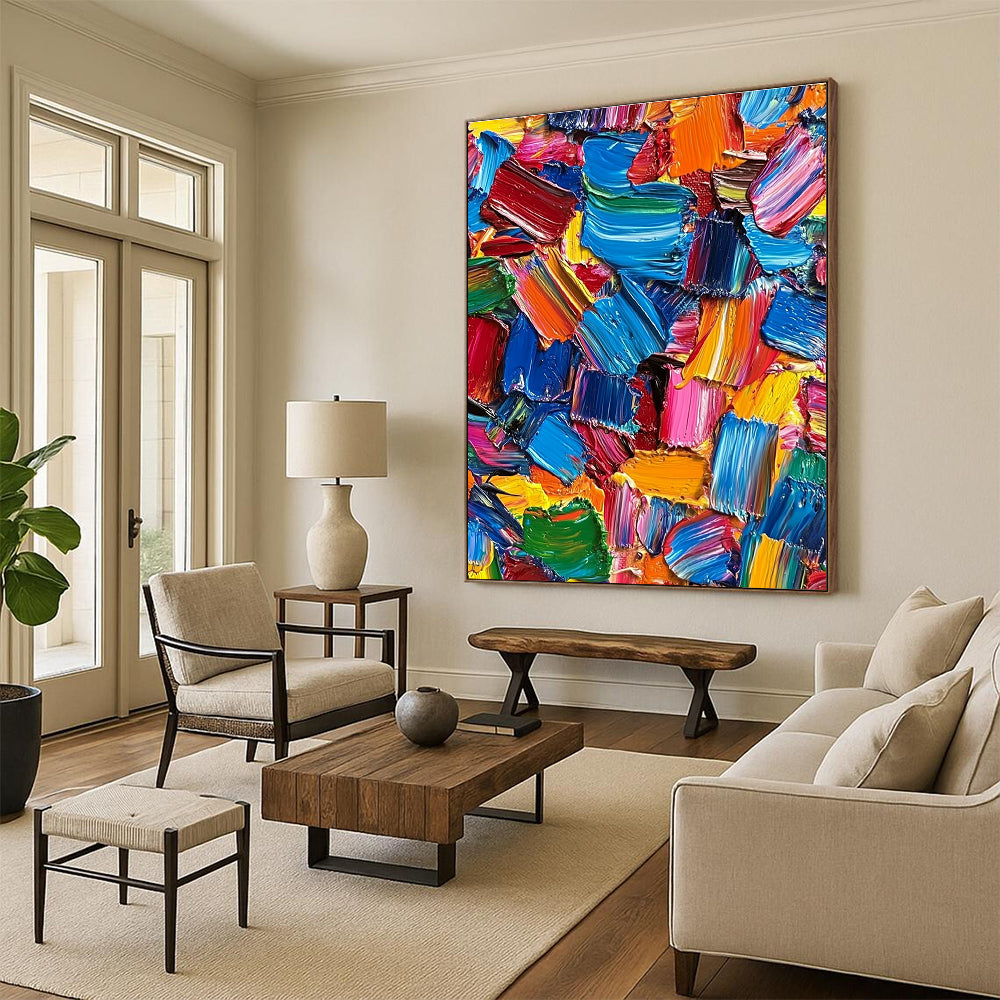 Abstract Color Fusion Painting with Dynamic Hue Blends WINK081