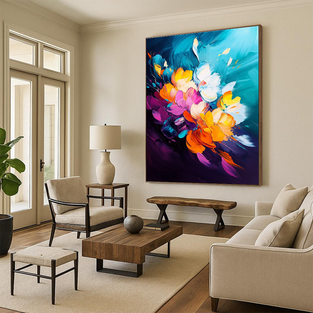 Bold Floral Abstract - Lush Botanical Abstract Art GAB0487