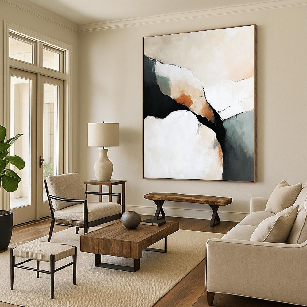 Abstract Rock Forms Painting with Subtle Earth Tones WINK441