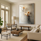 Delicate Flower Arrangement Abstract Painting for Minimalist Bedroom Decor GAB1272