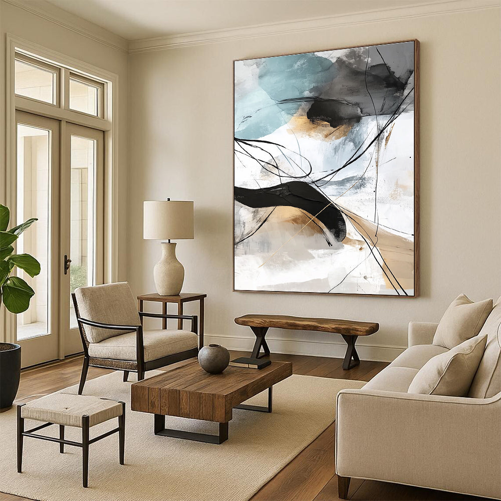 Line - Color Abstract Fusion Painting with Creative Rhythm WINK448