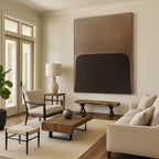 Brown Textured Minimalism Abstract Painting with Subtle Layers GAB0072