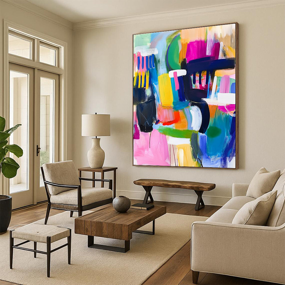 More Colorful Abstract Painting with Enhanced Vibrancy WINK577