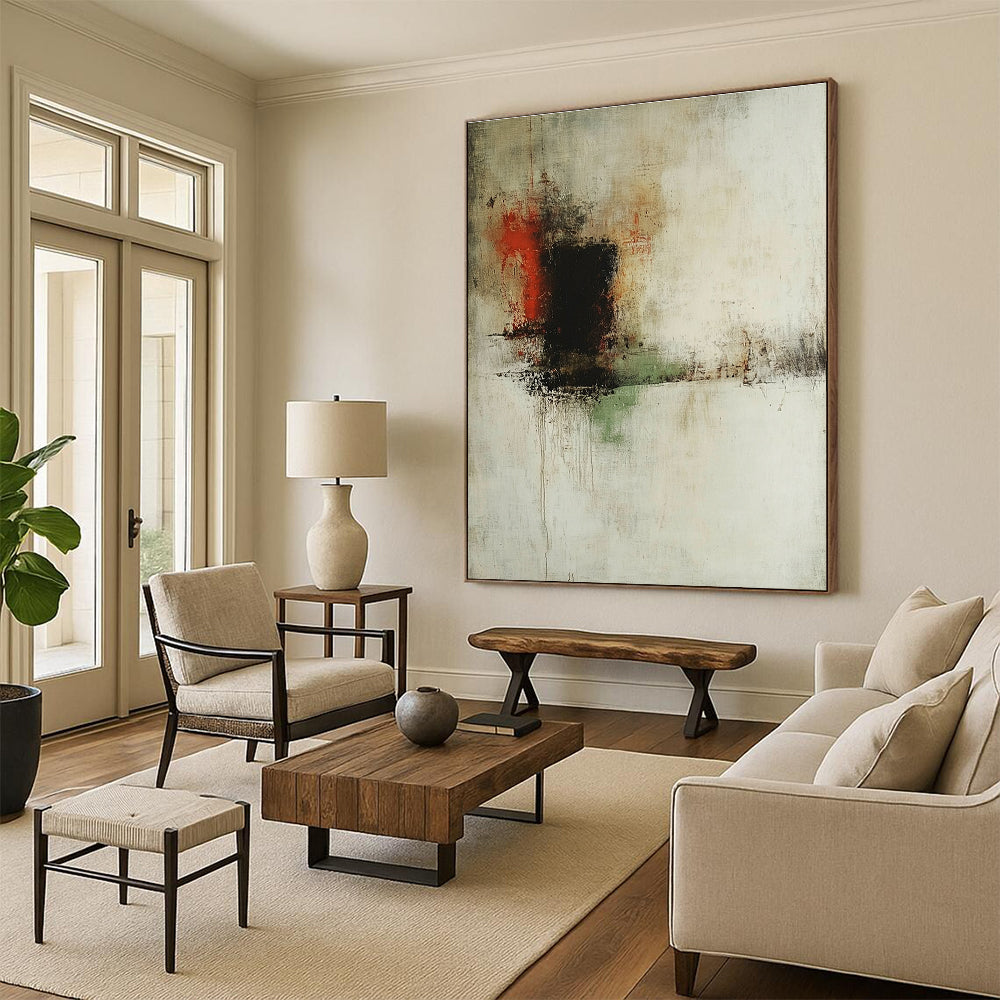 Subtle Color Blend Abstract Painting for Minimalist Lounges GAB1085