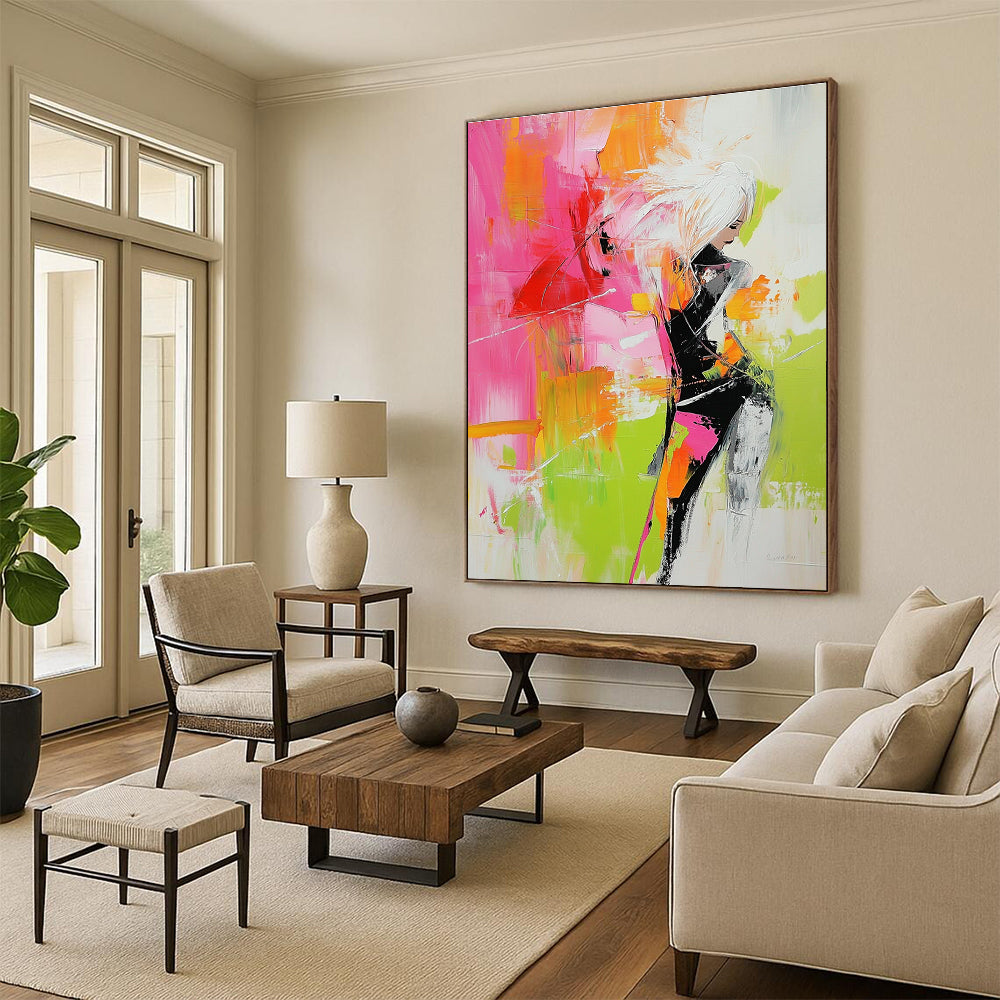 Colorful Figure - Inspired Abstract Painting for Fashion - Forward Boutiques GAB0906