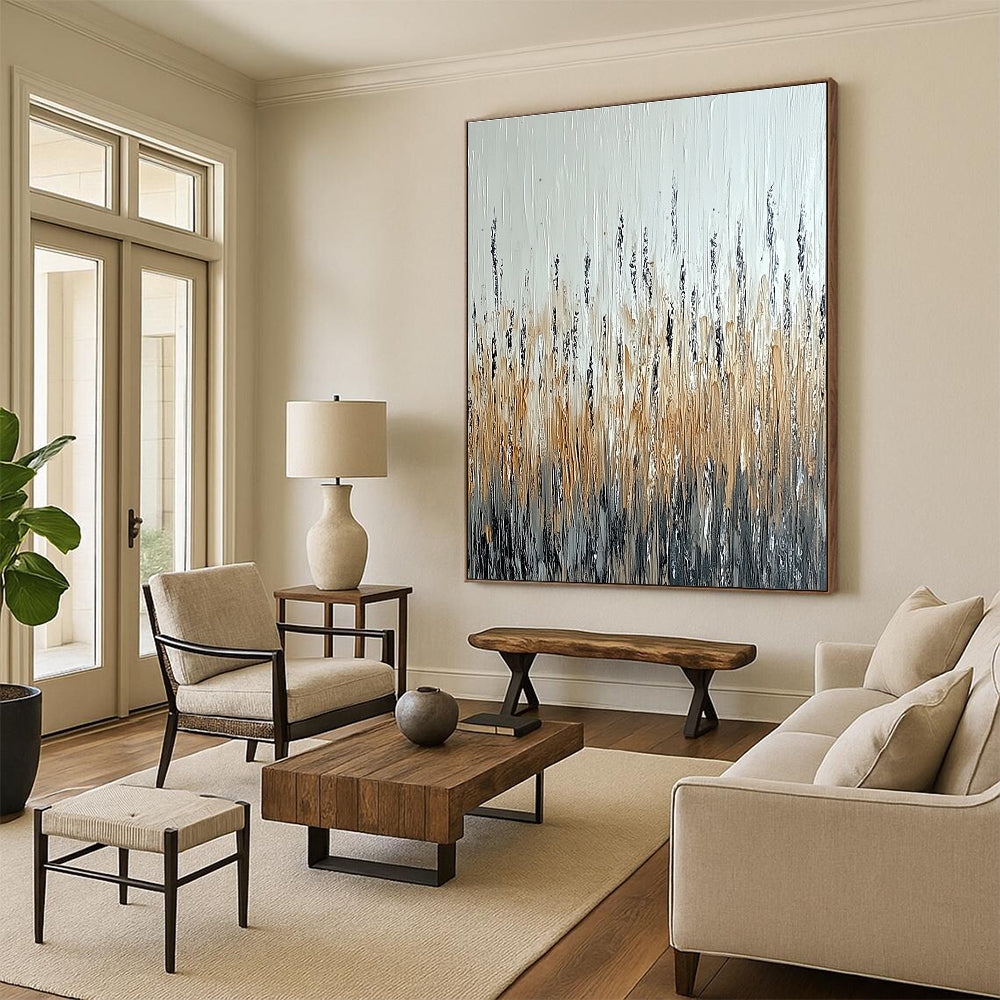 Reed - Like Abstract Painting for Nature - Inspired Decor GAB0699