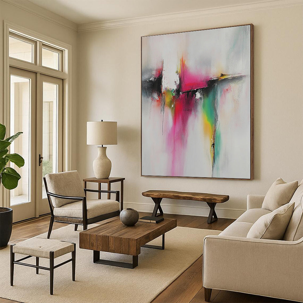 Colorful Splash Abstract Painting with Whimsical Creativity WINK496