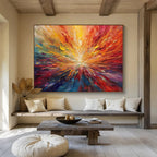 Beach Umbrella Joy Abstract Painting for Coastal Home Escapes YHT301