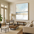 Coastal Serenity Abstract - Calming Seaside Abstract Painting GAB0480