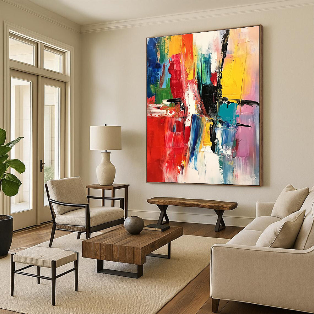 Color Explosion Abstract Painting for Creative Workspaces GAB1139