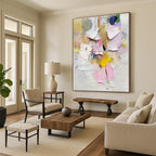Colorful Collage - style Abstract Painting with Textured Layers WINK620