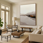 Minimalist Landscape Abstract Painting for Serene Bedrooms HENG401