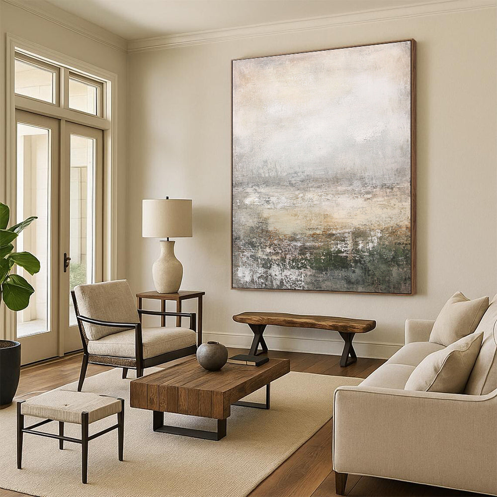 Misty Landscape Abstract Painting for Nature - Inspired Living Rooms GAB0931