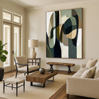 Organic Shapes Abstract Painting for Wellness Center Waiting Rooms GAB1224