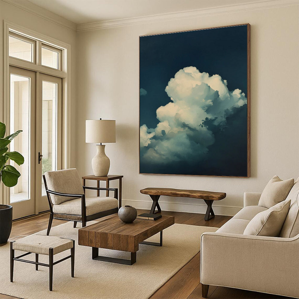 Night Sky Clouds Abstract Painting for Bedroom Ceiling Spaces HENG020