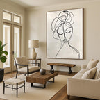 Line - Drawn Woman Elegant Minimalist Abstract Portrait GAB0346