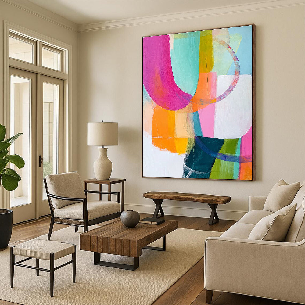 Colorful Abstract Forms Painting with Playful Creativity WINK144
