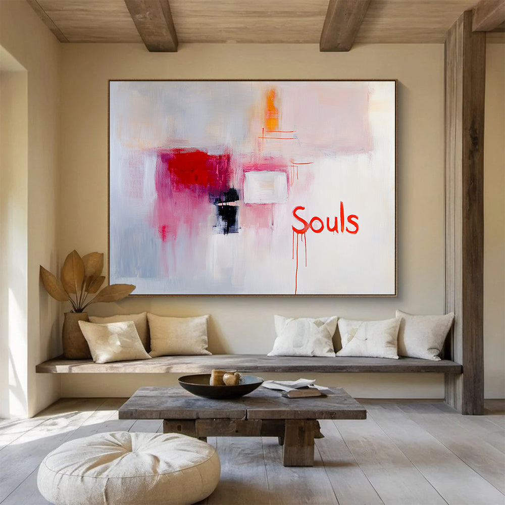 “Souls” Abstract Painting with Emotional Depth ABS298
