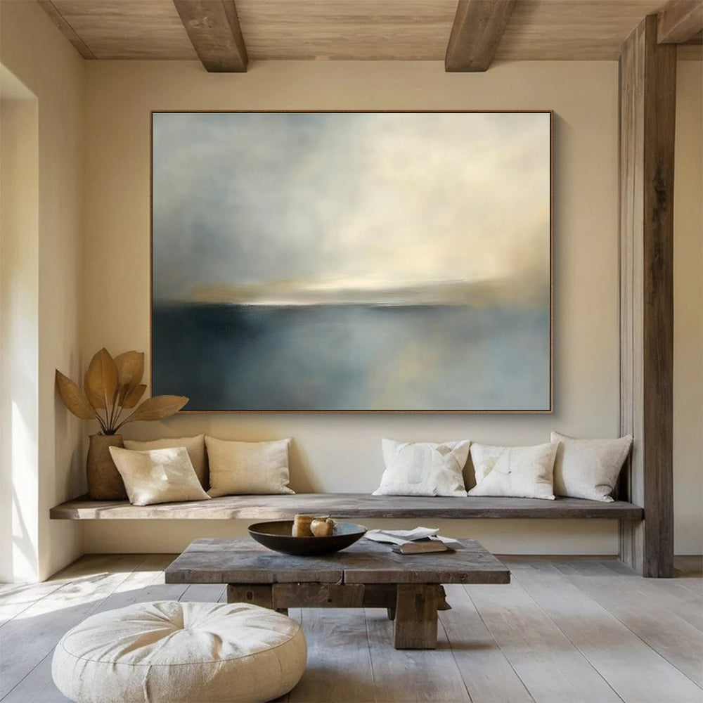 Blurred Horizon Abstract Painting with Soft Focus ABS239