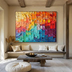 Rainbow Palette Abstract Painting for Creative Children's Playrooms YHT299