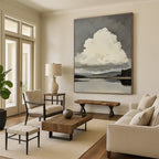 Dramatic Cloud Landscape Abstract Painting for Nature - Inspired Corporate Offices GAB1276