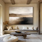 Earth - Toned Textured Landscape Abstract Painting Inspired by Nature ABS227