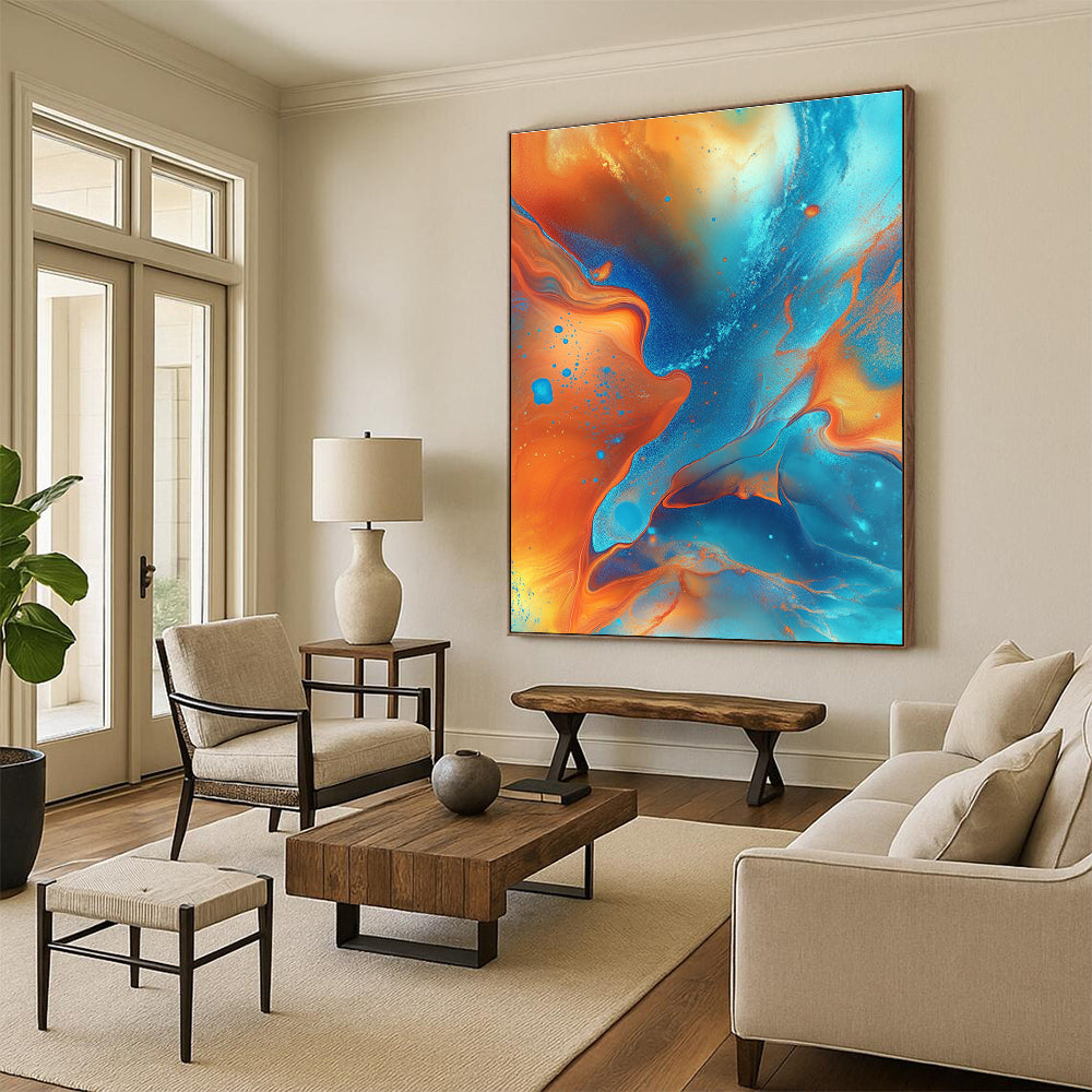 Colorful Abstract Flows Painting with Vivid Movement WINK416