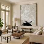 Subtle Textured Neutral Abstract Painting for Timeless Decor HENG237