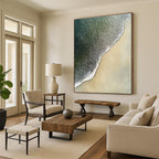 Aerial Beach View Abstract Painting for Coastal Homes GAB1455
