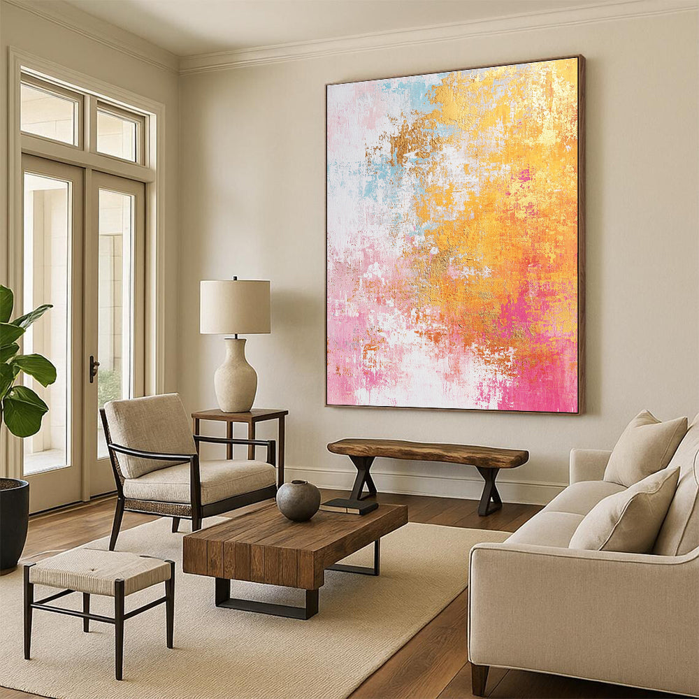 Colorful Abstract Blend Painting with Vibrant Harmony WINK331