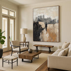 City Silhouette Monochrome Abstract Painting for Industrial - Chic Lofts GAB0883
