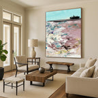 Pastel - Toned Landscape Abstract Painting for Romantic Bed and Breakfasts HENG198
