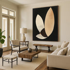 Abstract Leaf - like Forms Painting with Delicate Grace WINK099
