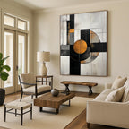 Geometric Abstract Composition - Modern Minimalist Abstract Painting GAB0640