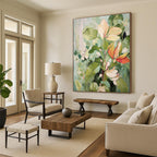 Tropical Floral Bunch Abstract Painting for Coastal Home Verandas HENG083