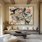 Colorful Chaotic Abstract Painting with Dynamic, Expressive Energy ABS461