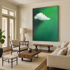 Green Sky with Cloud Painting of Whimsical Serenity GAB0141