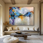 Colorful Abstract Reflection Painting for Lakeside Vacation Homes YHT376