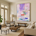 Books and Feathers Collage Abstract Painting of Intellectual Whimsy GAB0178