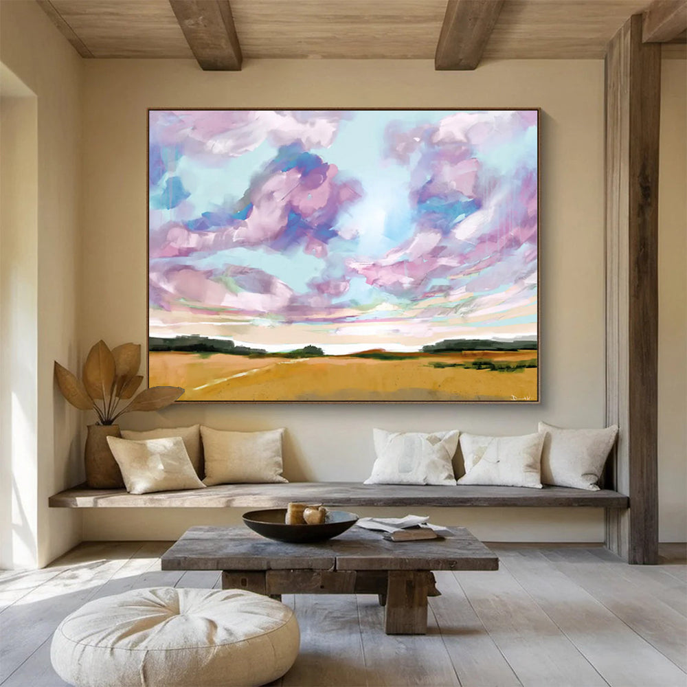 Dreamy Sky Abstract Painting for Bohemian Homes YHT149