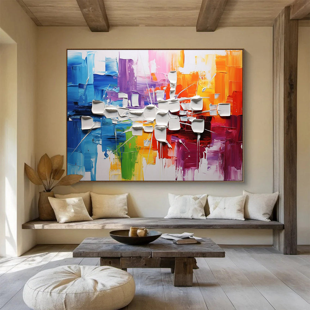 Colorful 3D Abstract Painting for Contemporary Art Galleries YHT297
