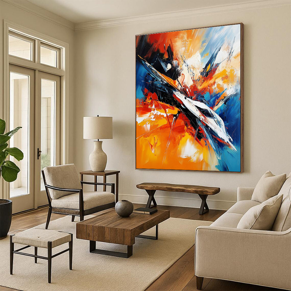 Dynamic Colorful Abstract Painting for Creative Coworking Spaces GAB1167