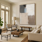 Neutral Toned Abstract Painting with Subtle Depth WINK702