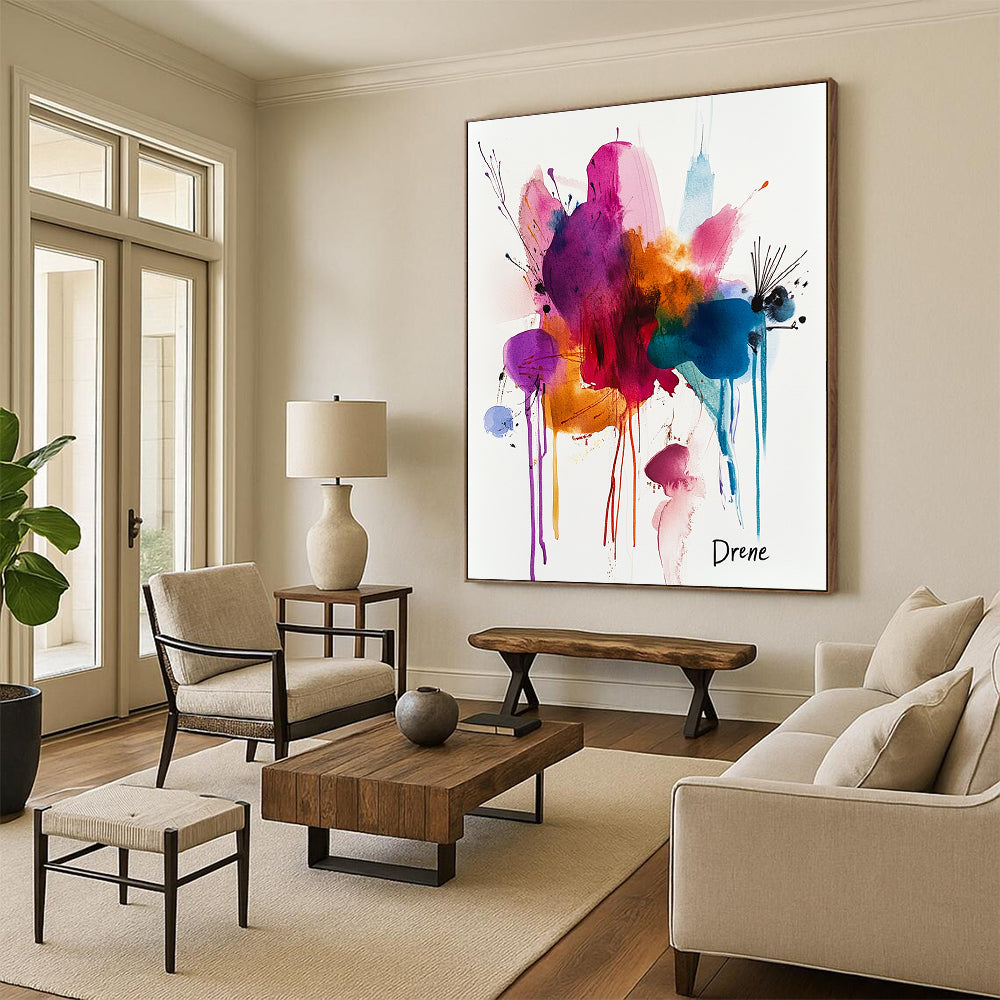 Colorful Drip Abstract Painting for Creative Studios GAB0984